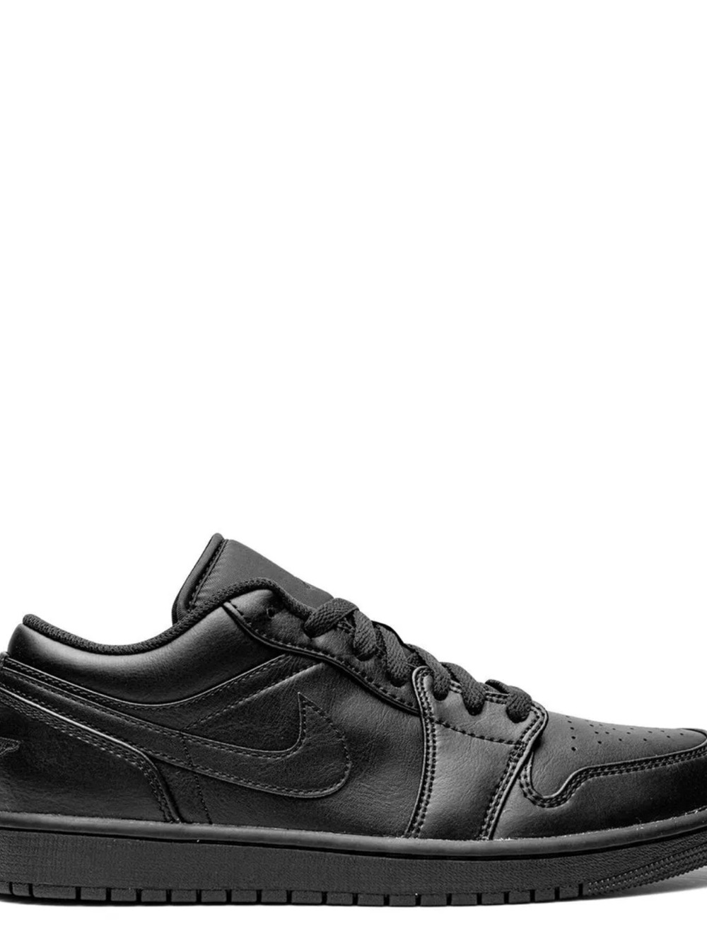 VEUC 5.5 big kid Nike All-Black Leather boys Sneakers - Low Top Lace-Up